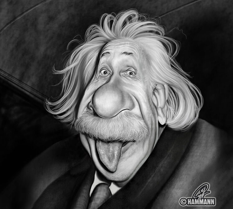 Kariktur Albert Einstein