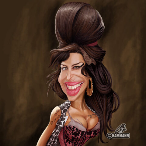 Karikatur Amy Winehouse