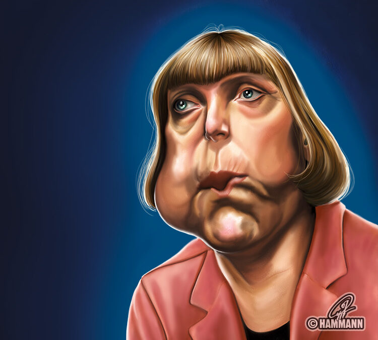 Karikatur Angela Merkel 01