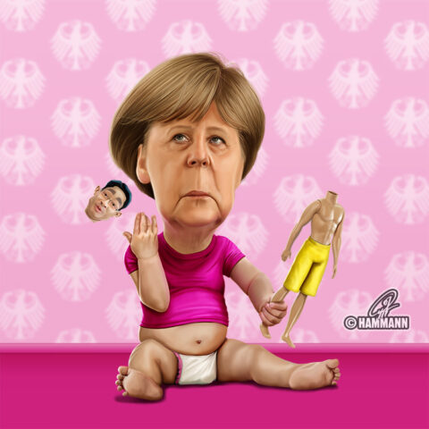 Karikatur Angela Merkel 05