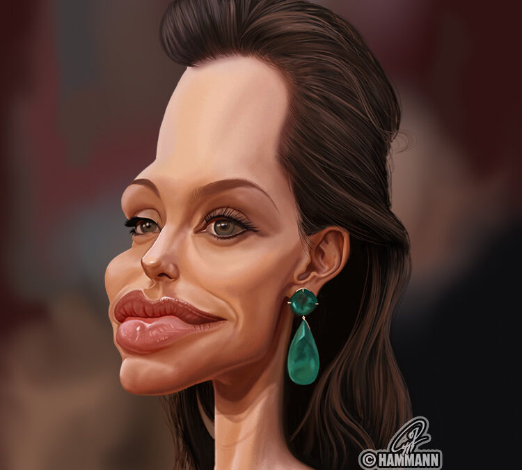 Karikatur Angelina Jolie