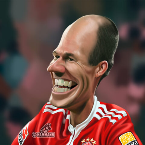 Kariktur Arjen Robben 