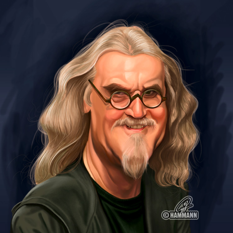 Karikatur Billy Connolly – digitale Malerei/caricature of Billy Connolly – digital painting