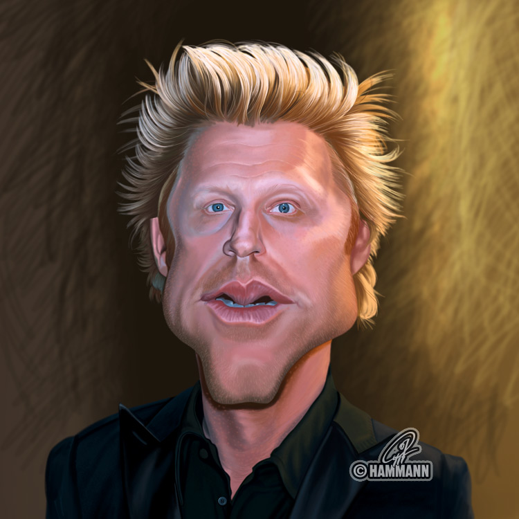 Karikatur Boris Becker – digitale Malerei/caricature of Boris Becker – digital painting