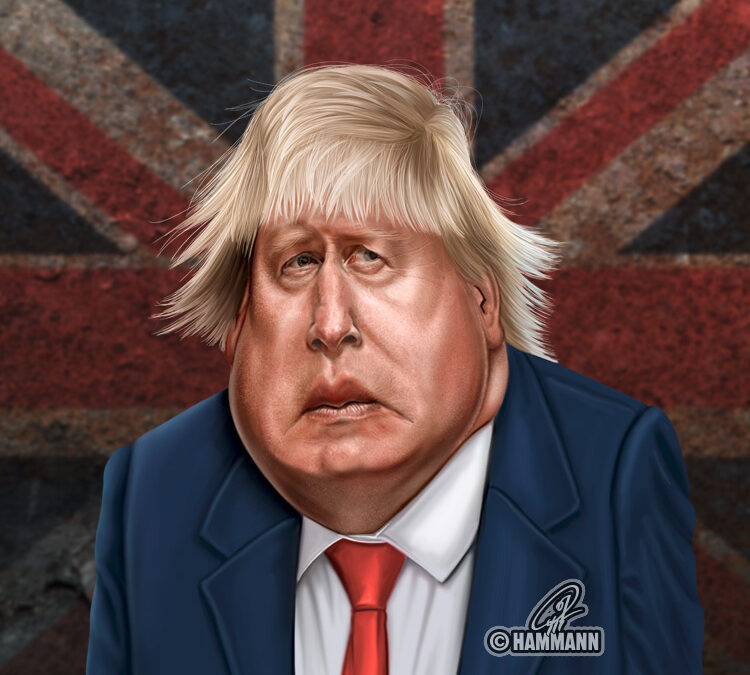 Karikatur Boris Johnson