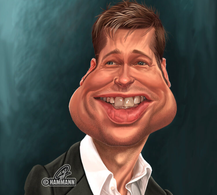 Karikatur Brad Pitt