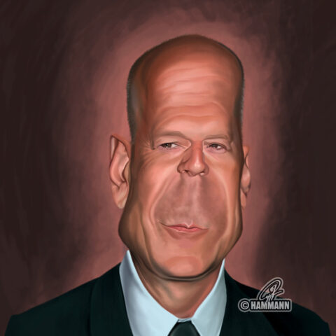 Karikatur Bruce Willis