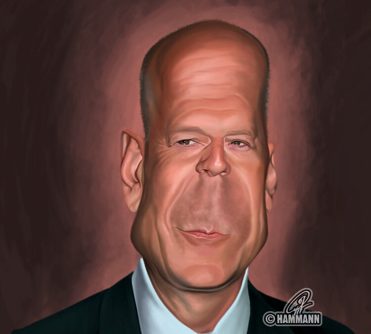 Karikatur Bruce Willis