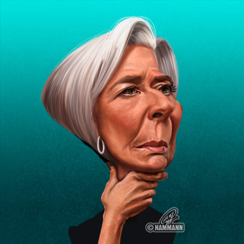 Karikatur Christine Lagarde