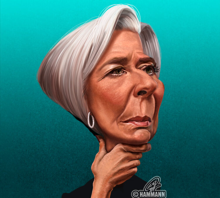 Karikatur Christine Lagarde