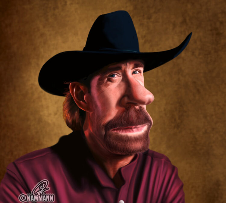 Karikatur Chuck Norris