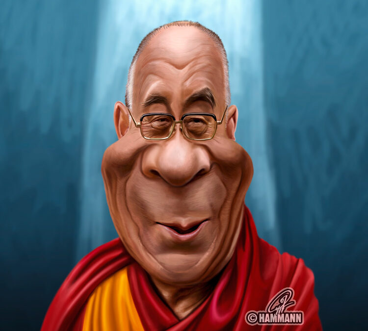 Karikatur Dalai Lama