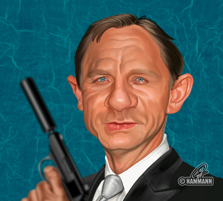 Karikatur Daniel Craig