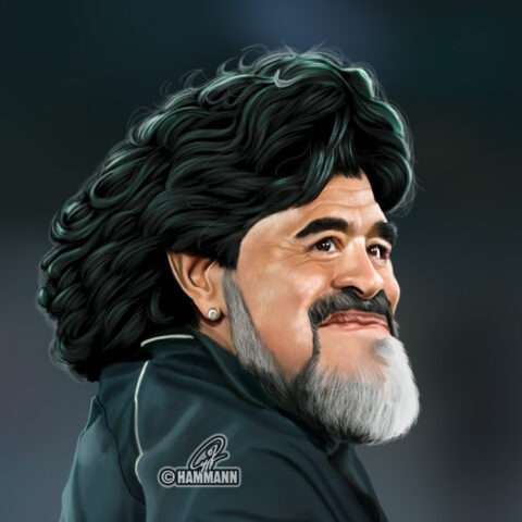 Karikatur Diego Maradona