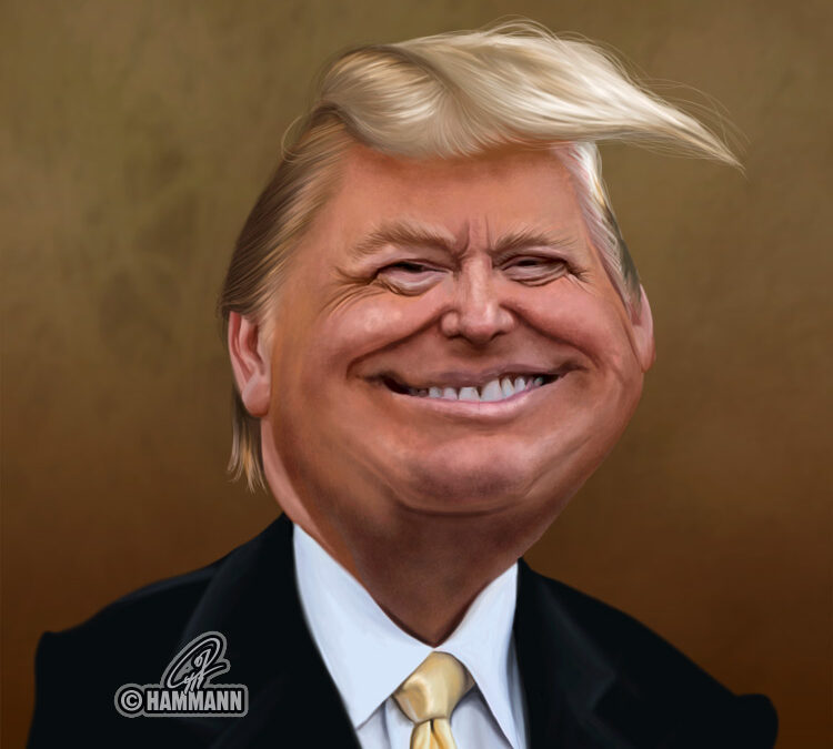 Karikatur Donald Trump