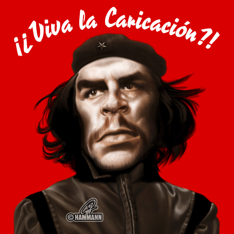 Karikatur Ernesto Che Guevara – digitale Malerei/caricature of Ernesto Che Guevara – digital painting