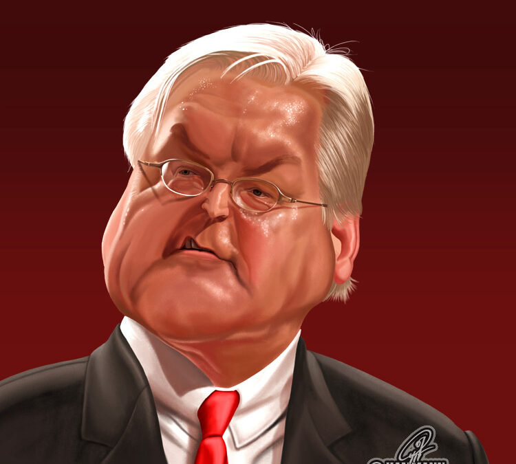 Karikatur Frank-Walter Steinmeier – digitale Malerei/caricature of Frank-Walter Steinmeier – digital painting