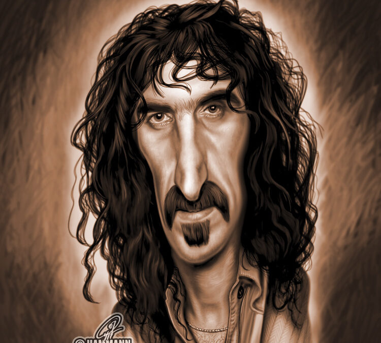Karikatur Frank Zappa