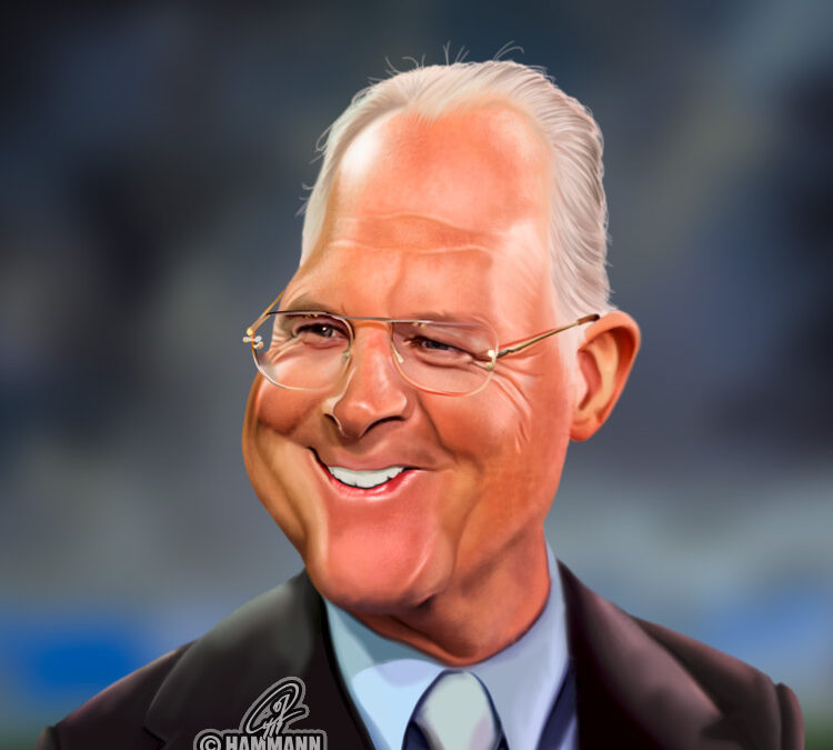 Karikatur Franz Beckenbauer