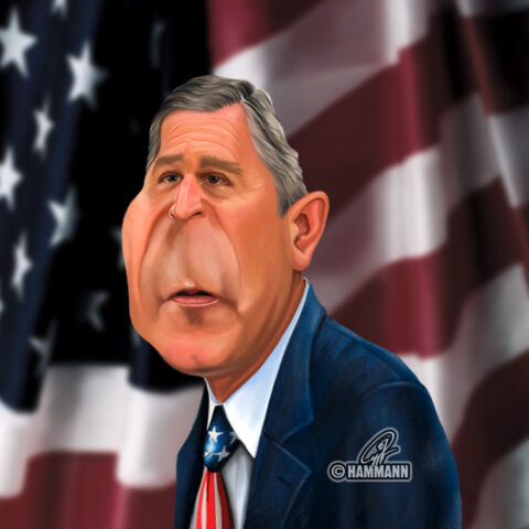 Karikatur George W. Bush