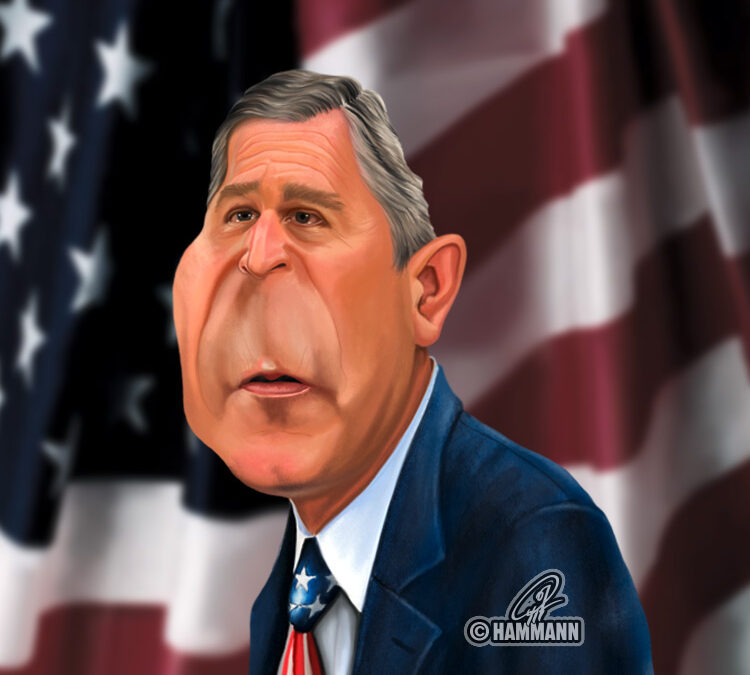 Karikatur George W. Bush