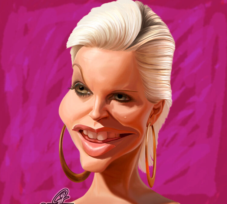 Karikatur Gina-Lisa Lohfink