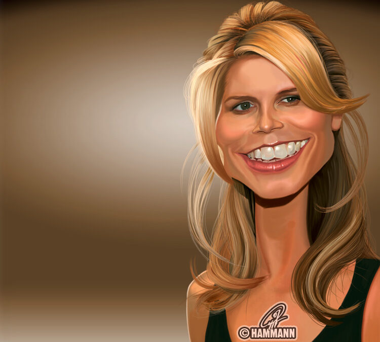 Karikatur Heidi Klum