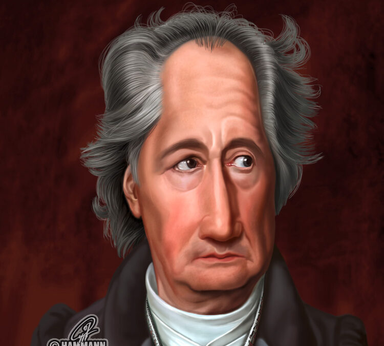 Karikatur Johann Wolfgang von Goethe