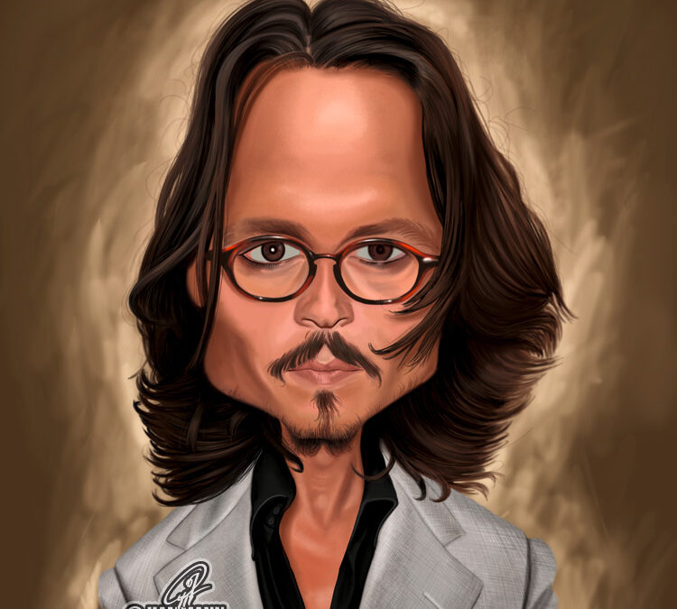 Karikatur Johnny Depp