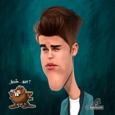 Karikatur Justin Bieber
