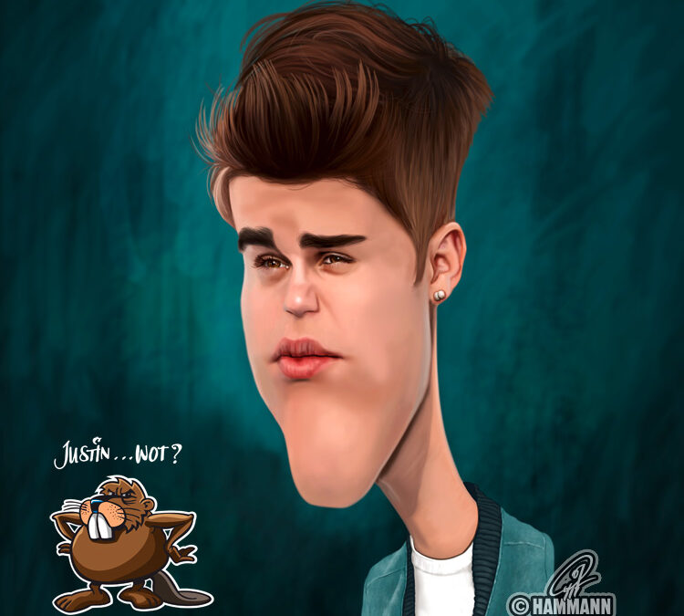 Karikatur Justin Bieber