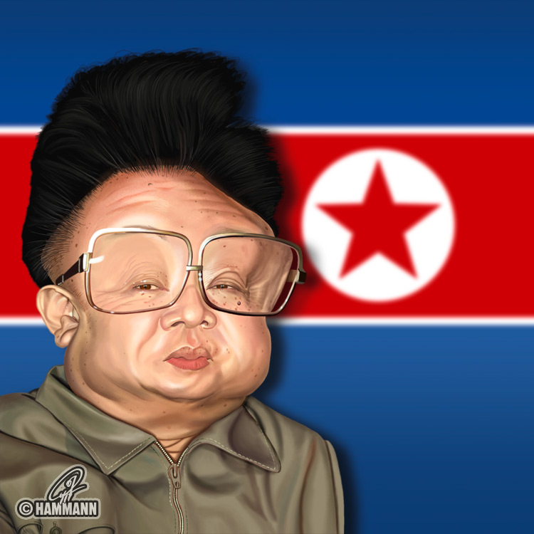 Karikatur Kim Jong Il – digitale Malerei/caricature of Kim Jong Il – digital painting