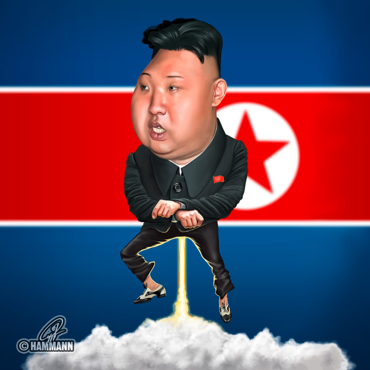 Karikatur Kim Jong Un – digitale Malerei/caricature of Kim Jong Un – digital painting