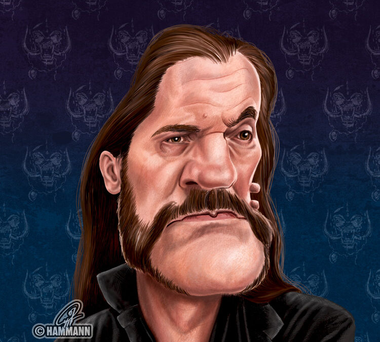 Karikatur Lemmy Kilmister