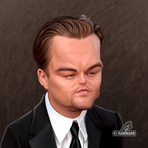 Karikatur Leonardo DiCaprio