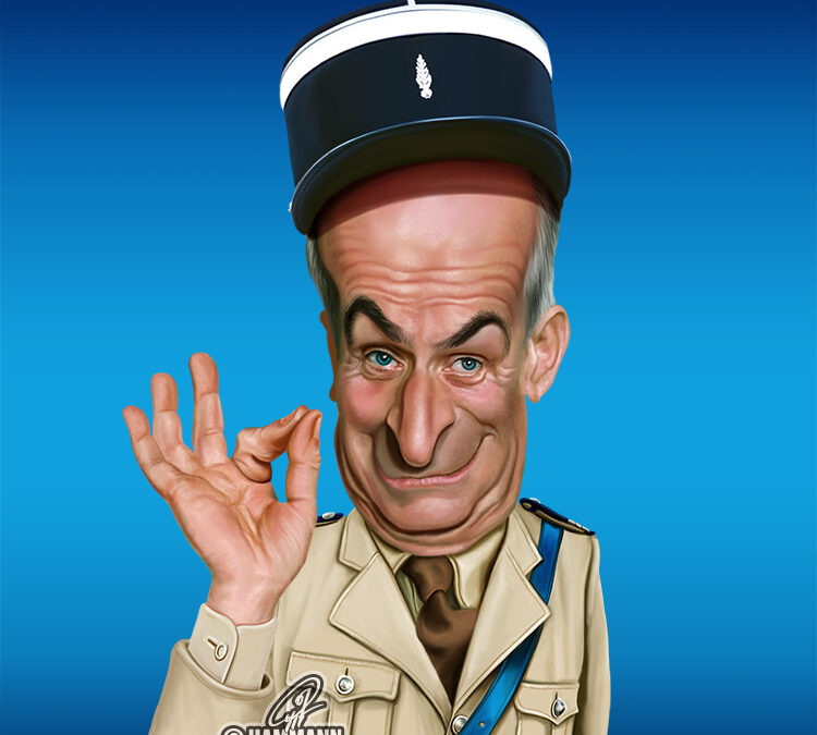 Karikatur Louis de Funes