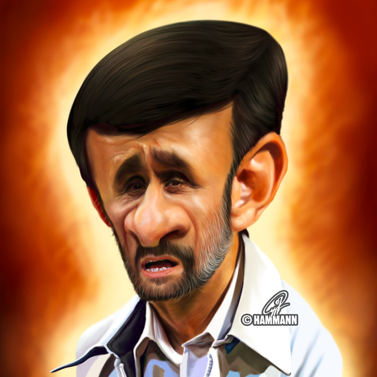 Karikatur Mahmud Ahmadinedschad – digitale Malerei/caricature of Mahmud Ahmadinedschad – digital painting