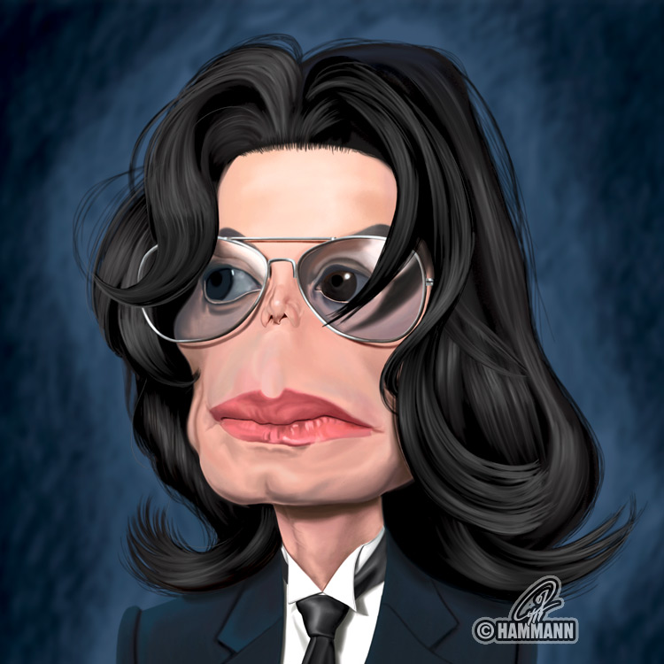 Karikatur Michael Jackson – digitale Malerei/caricature of Michael Jackson – digital painting