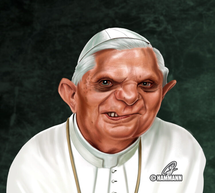 Karikatur Papst Benedikt XVI