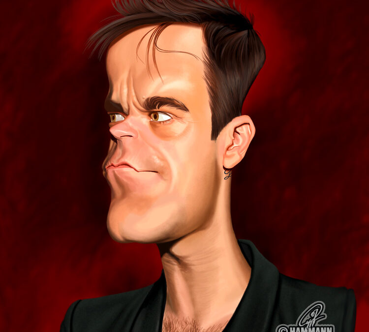 Karikatur Robbie Williams 01