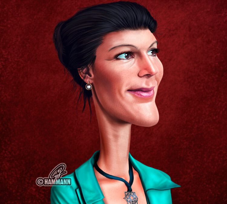 Karikatur Sahra Wagenknecht