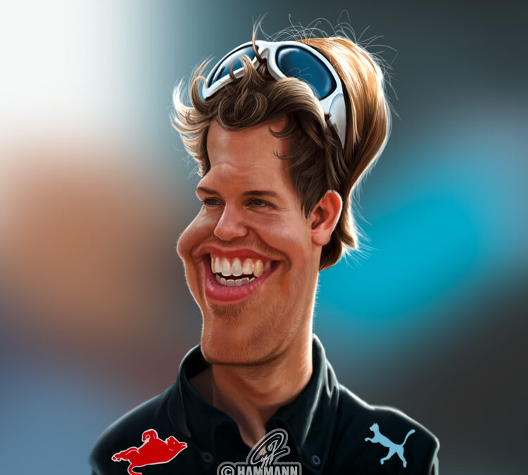 Karikatur Sebastian Vettel