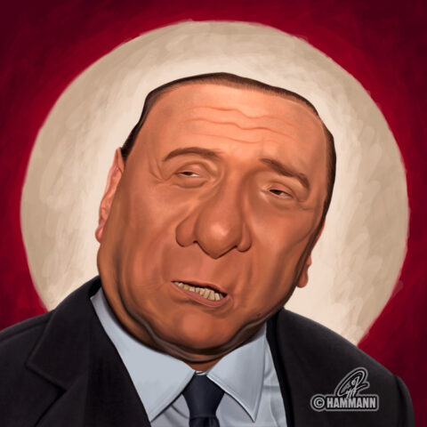 Karikatur Silvio Berlusconi