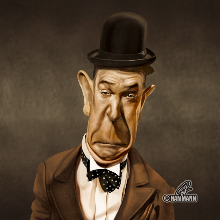 Karikatur Stan Laurel – digitale Malerei/caricature of Stan Laurel – digital painting