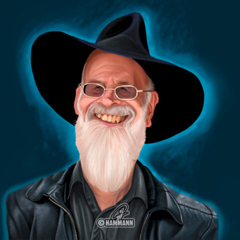 Karikatur Terry Pratchett