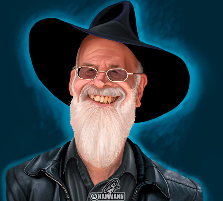 Karikatur Terry Pratchett