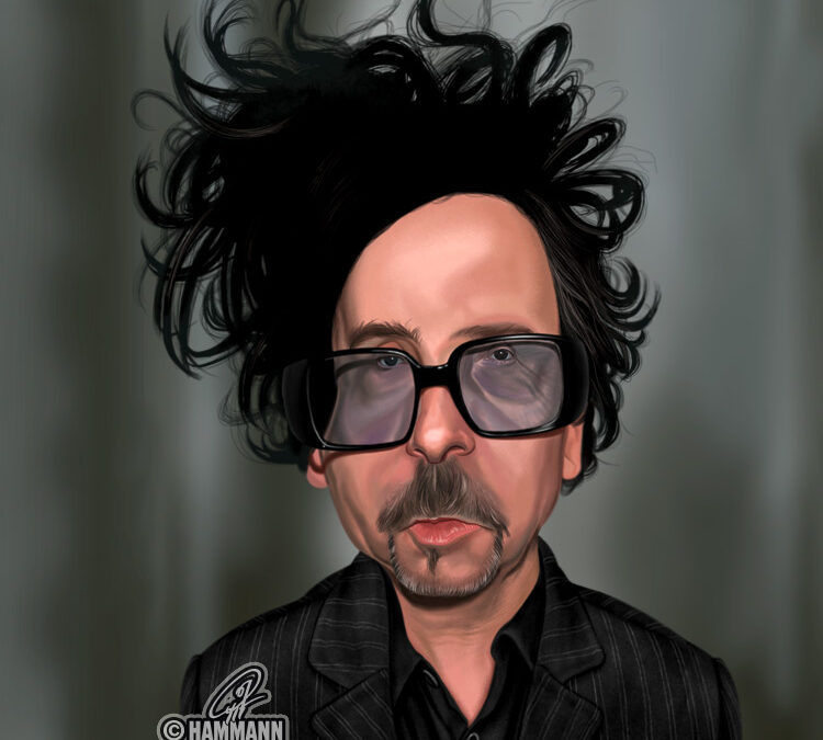 Karikatur Tim Burton