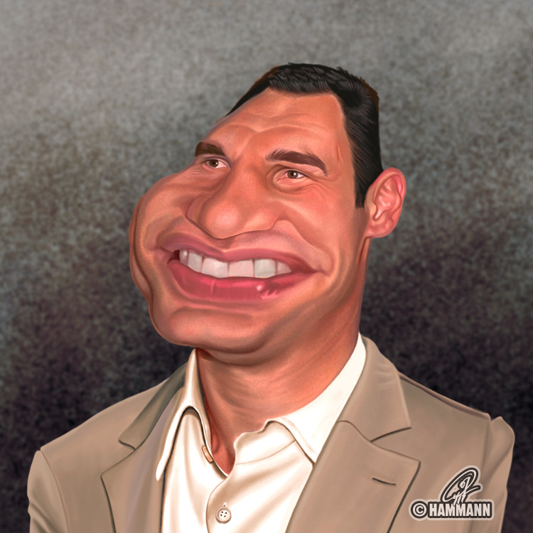 Karikatur Vitali Klitschko – digitale Malerei/caricature of Vitali Klitschko – digital painting