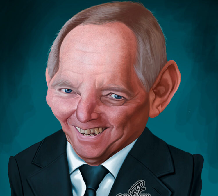 Karikatur Wolfgang Schäuble